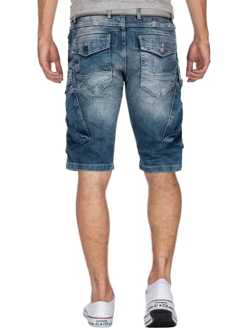 Herren Regular Fit Shorts Stonewashed in Blue