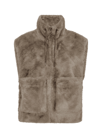FQTRINE Waistcoat Kurzweste in MOREL