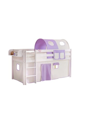Hochbett Malte in Beige-Lila