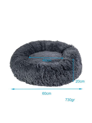 Hundebett Katzenbett in Dunkel Grau 60cm