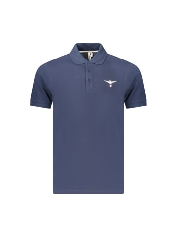 Blau Herren Poloshirt Hemd aus Baumwolle