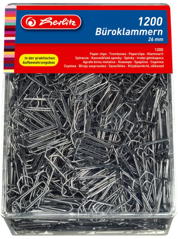 Büroklammern 26mm verzinkt Packung mit 1200 Stück