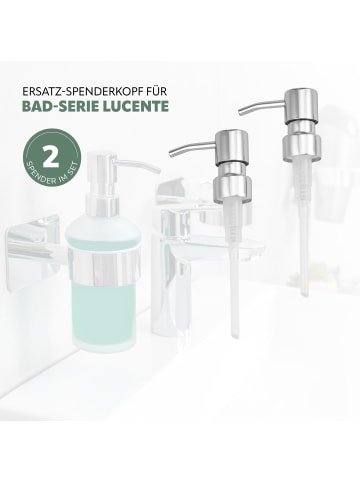 Ersatz Seifenspenderpumpkopf 2er Set LUCENTE ca. 6,7 x 16,5 x 3,1 cm (B/H/T)