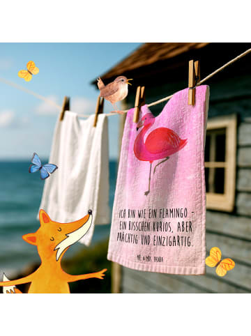 Handtuch Flamingo Classic mit Spruch in Aquarell Pink