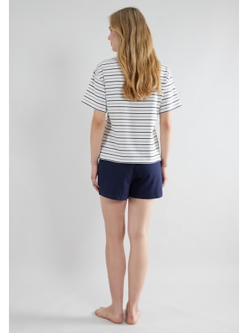 Shorty Charlotte in blau-mittel-Ringel