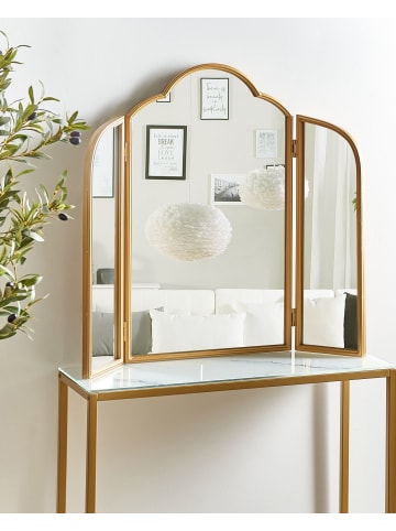 Dekospiegel SAVILLY in Gold - (W) 87 x (H) 77 x (L) 2 cm Vertikal