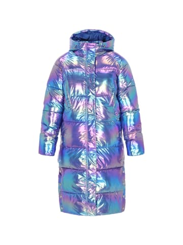 Women Coat in blue rainbow