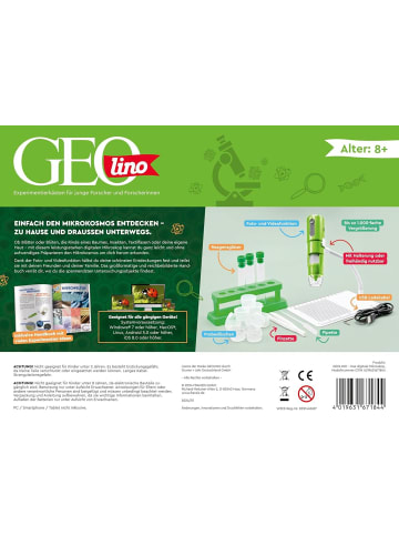 GEOLINO 67184 Digitales Mikroskop für drinnen und draußen + Begleitbuch 8+