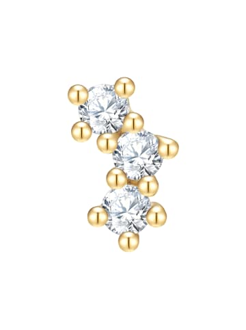 Piercing aus Sterling Silber mit Zirkonia in gelbgold