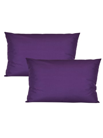 2er Set Outdoor Kissenhülle 30x50cm Uni in Violett