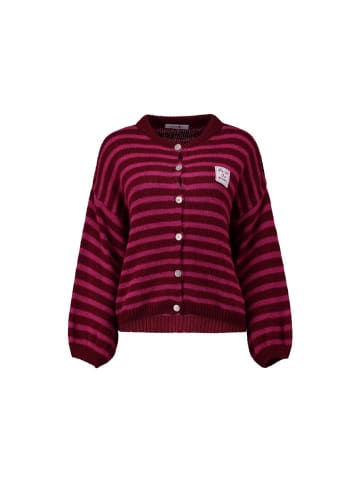 Pullover in dcherry-pink stripe
