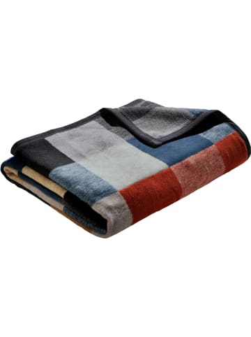 Jacquard, Baumwollmischung Wohndecke Messina in marine