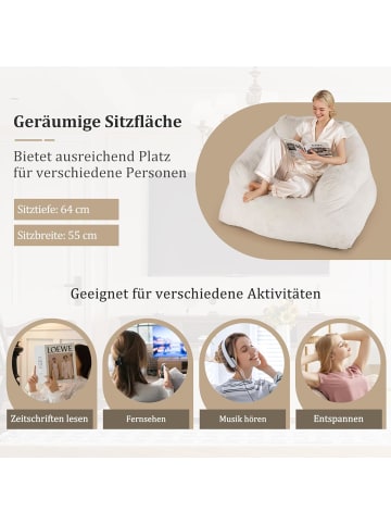 Sitzsack Bodensessel 124x110x68cm in Beige