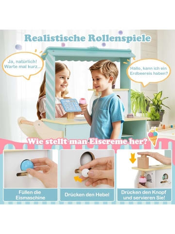 Eiswagen Kaufladen Kinder ab 3 Jahren in Grün