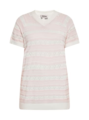 Damen Pullover in Zartrosa Wollweiss
