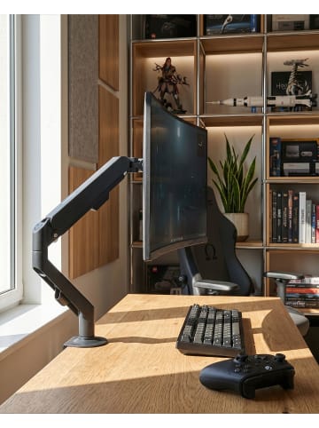 Monitorhalterung MARM in Schwarz - (W) 45 x (H) 18 x (L) 11 cm