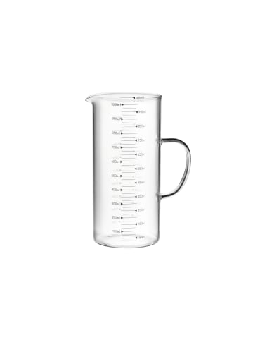 Krug mit Messbecher, 1 l in Transparent, 9 x 19,5 x 14 cm