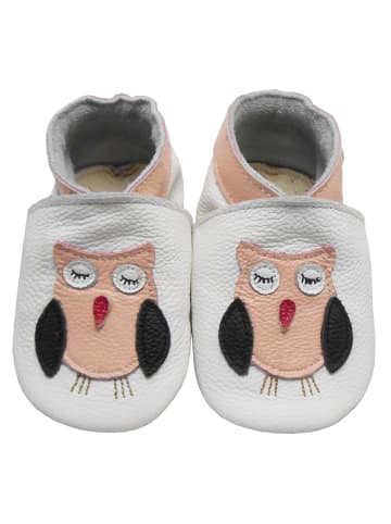 Leder-Krabbelschuhe in Weiß