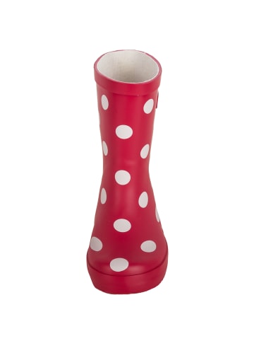 Gummistiefel "Naturkautschuck" in Rot mit Punkten