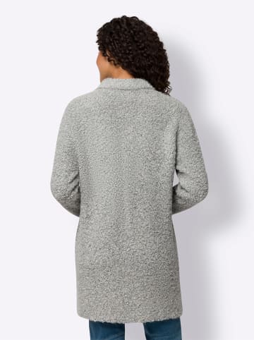 Strickjacke in hellgrau-meliert