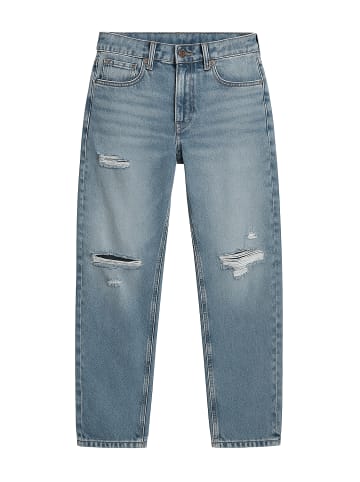 Loose Fit Jeans im Used Look Destroyed Details in Hellblau