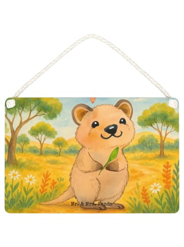 Schild Quokka Happy Design ohne Spruch in Weiß
