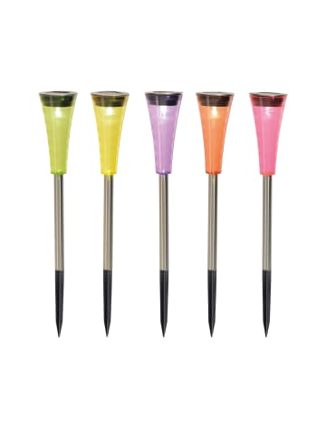 LED Solarleuchte "MULTI" in bunt - (L)4 cm x (B)4 cm x (H)27.5 cm