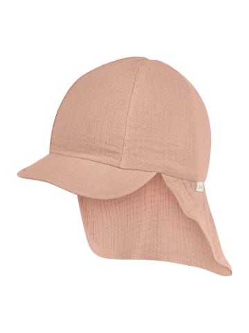 Schirmmütze mit Nackenschutz Musselin in taupe
