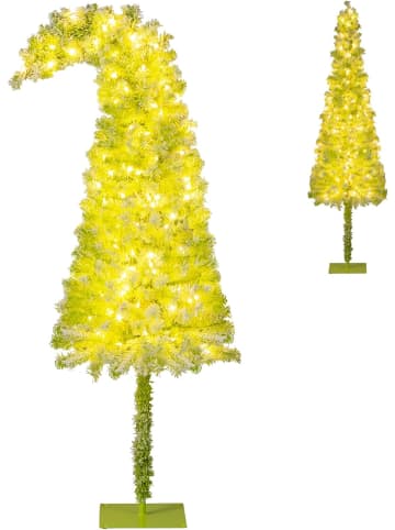 180 cm Künstlicher Weihnachtsbaum mit Beleuchtung in Grün