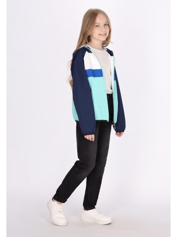Mädchen (Kids) Anorak in Türkis Colorblock