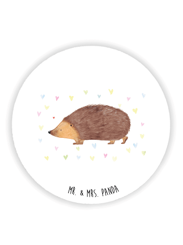 Magnet Igel Herzen ohne Spruch in Weiß