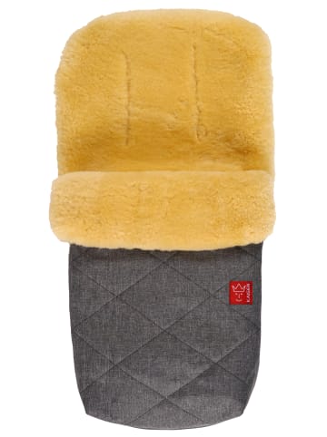 Lammfell - Kinderwagen Fußsack Natura anthracite melange