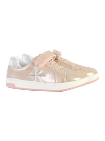 Jeans-Sneaker mit Schnürung Rose