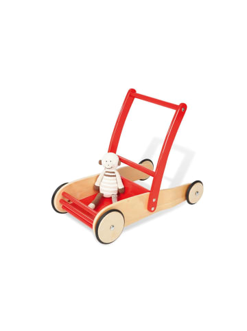 Uli Lauflernwagen mit Bremssystem & Gummirädern - Lauflernhilfe in Rot