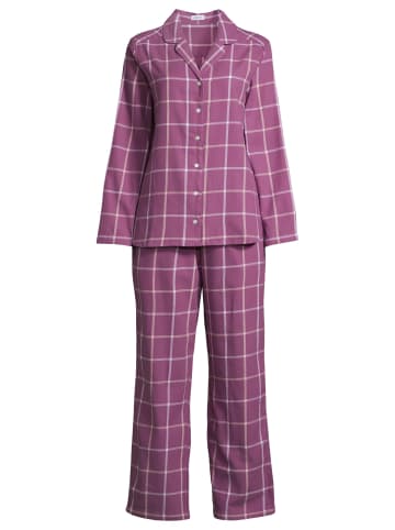 Schlafanzug Classic Flanell in Mauve shadow