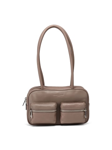 Jil Schultertasche Leder 26 cm neutral grey
