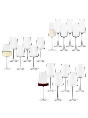 18er Set Wein- und Sektgläser Power in Transparent