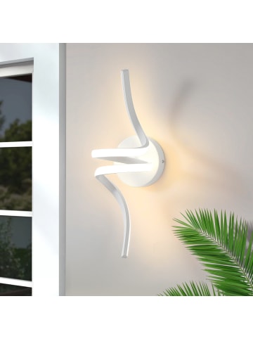 Wandleuchte LED in weiß Modern Aluminium 7W warmweiß Ganglampe L 40.5cm