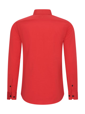 Business Hemd Slim Fit Premium Cotton-Stretch in Rot