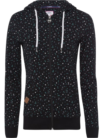 Kapuzensweatjacke in schwarz