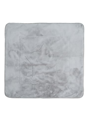 Babydecke 'Happy Patch' - 2-seitig aus Baumwolle / Plüsch - Mint / Weiß