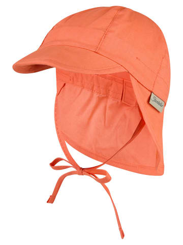 Schirmmütze mit Nackenschutz uni in leuchtorange