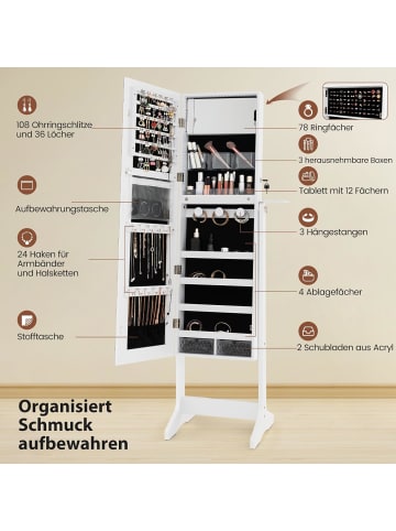 Schmuckschrank LED in Weiß
