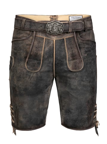 Kurze Wildbock Lederhose Tom in braun
