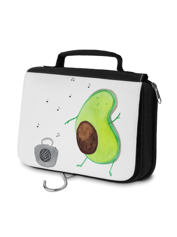 Kulturbeutel Avocado Tanzen ohne Spruch in Weiß
