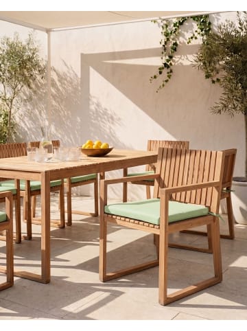 4er-Set Gartenstuhl SASSARI PREMIUM in Braun/Grün