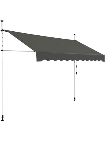 Klemmmarkise 300 cm in Grau