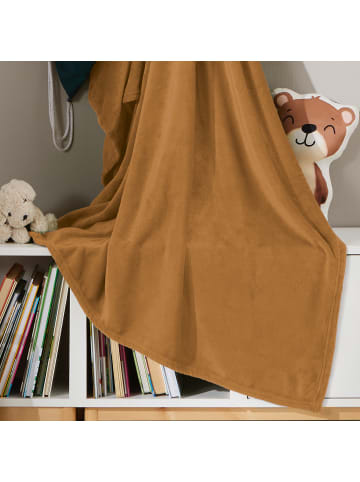 Fleece, Microfaser Wohndecke 5er-Pack Amarillo in cognac