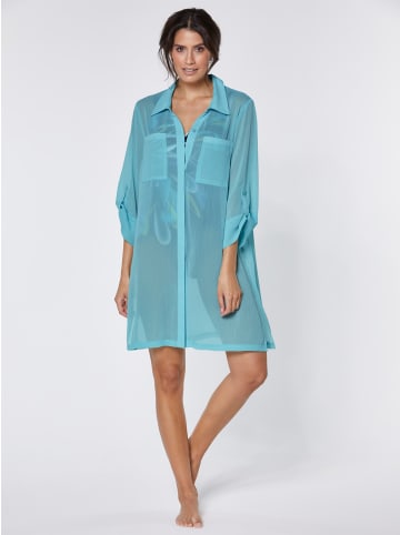 Strandbluse in aquamarine