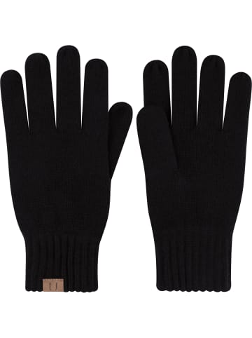 Merino Handschuhe Glattgestrickt in Schwarz